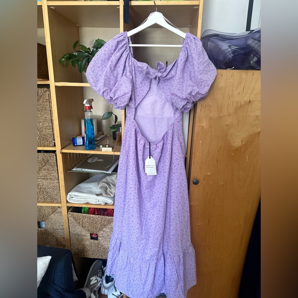 ENGLISH FACTORY PUFF SLEEVE DRESS - Picture 7 of 8